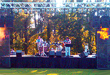 Band stage and sound in Meridian, MS